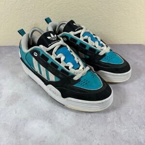 Adidas ADI2000 Mens Sneakers Size 10 Teal Black White Retro Skater Read Desc